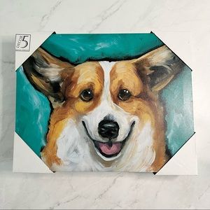 New Corgi Portrait Canvas Wall Art